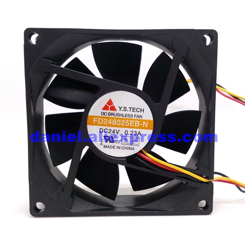 Fd248025eb-n 8025 24 V 0.23a двойное измерение скорости шара беззвучный Инвертер охлаждающий вентилятор