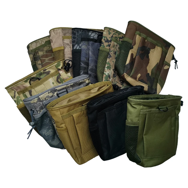 

Outdoor Tactical Airsoft Molle Hunting Rifle Pouch Ammo Pouch Gun Magazine Multicam Camo Dump Drop Reloader Paintball Pouch Bag