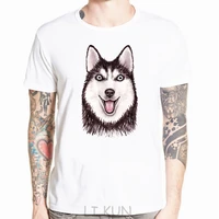 siberian husky white tshirt men t shirt funny dog print t shirt casual short sleeve size 5xl free shipping clothes