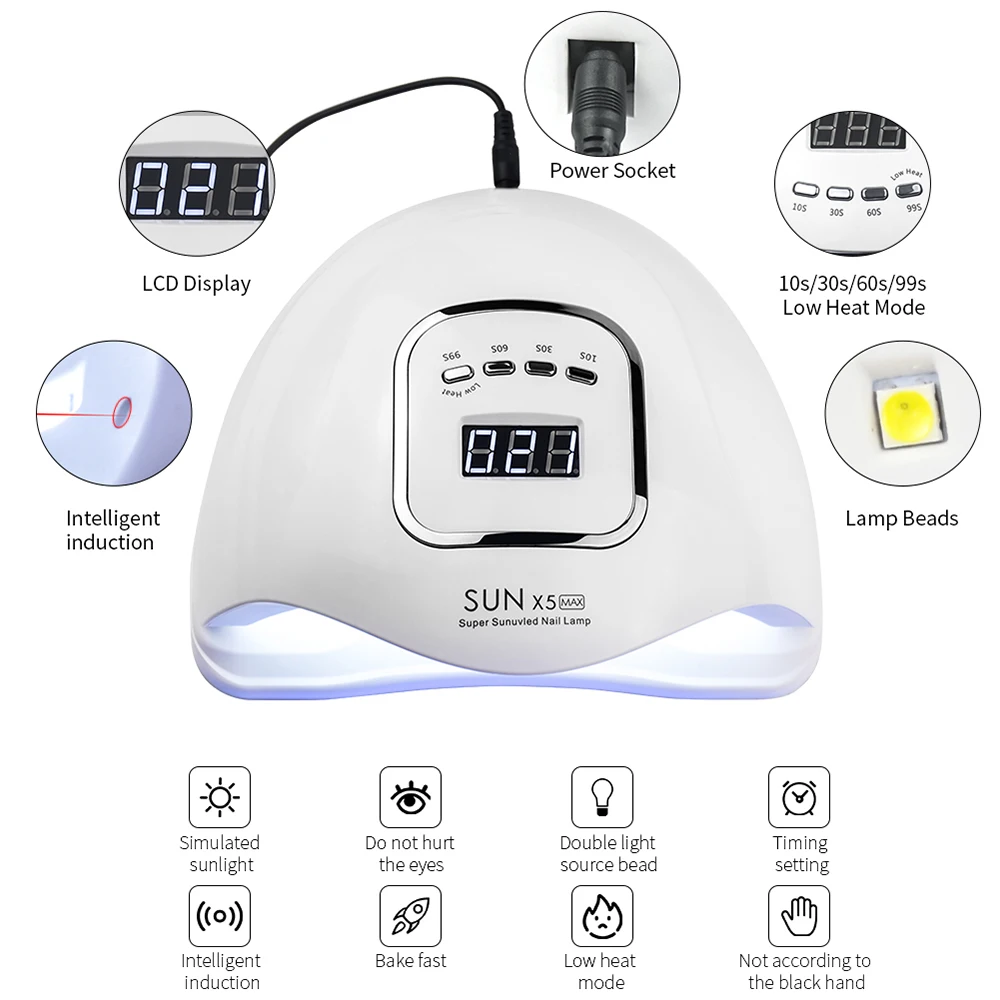 SUNX5 макс 80/54/24 Вт/Светодиодная лампа для сушки ногтей 36 светодиодный s УФ лед лампа для сушки Гель-лак 10/30/60/99s таймер автоматического Сенсор маникюрных инструментов