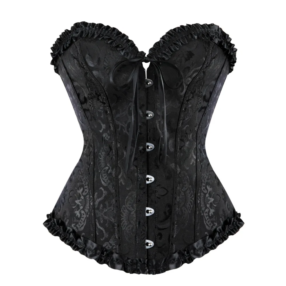 

Corset Lingerie for Women Sexy Lace Bustier Corset Lingerie Waist Cincher Bodyshaper Costume Gothic Corsets Top Plus size 2021