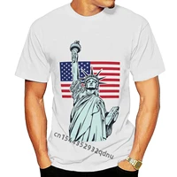 t shirt american flag bust of statue mens fashion short sleeves cotton tops clothing men women cartoon casual o neck