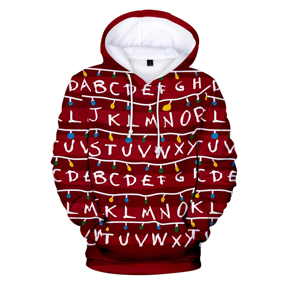 

2021 Hot 3D Strange Things Hoodie Men's and Women's Fashion Street Wear Sweatshirt Winter Couple Wear