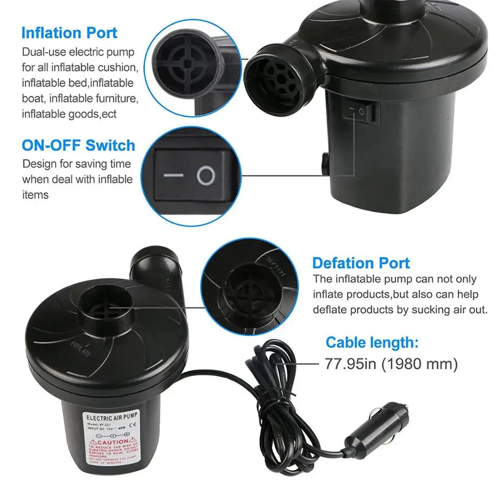 ЕС вилка бытовой электрический воздушный насос надувать дефлект насосы
