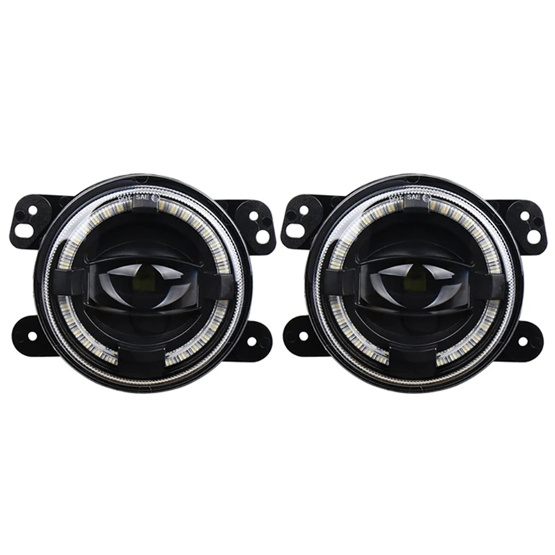 

2Pcs 4 Inch LED Fog Lights Angel Eye Fog Lamps Car Spotlight for Jeep Wrangler Dodge PT Walker Cruiser Refit