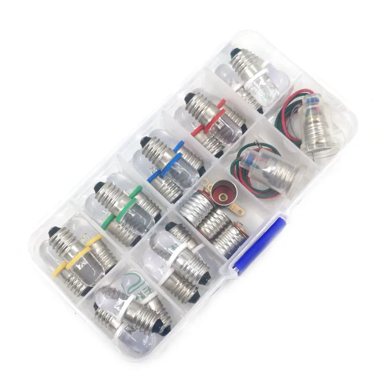 Multicolor Mixed E10 Screw LED Lights Signal Indicator DC3V 3.8V 4.5V Diode Led Lighting Beads 27pcs/Pack | Лампы и освещение