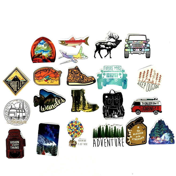 66 шт. походные наклейки с пейзажем на открытом воздухе приключения скалолазание