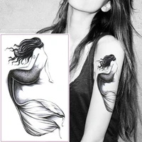 mermaid fake temporary tattoo stickers cute tatoo art body jewelry cheap things cool stuff tattos fashion makeup