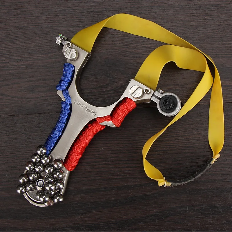 

New Catapult Fast Pressure Laser Aiming At Flat Rubber Band and Infrared Precise Outdoor Shooting