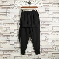 mens casual pants spring and autumn new pure color simple loose fashion sports pants youth trend versatile turnip pants