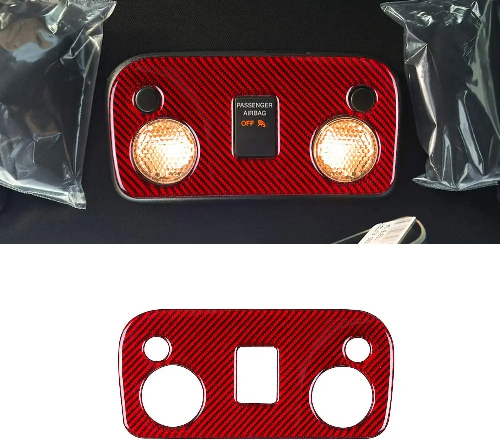 

Compatible with Carbon Fiber Interior Roof Reading Lamp Decorative Sticker for Ford Mustang 2015 2016 2017 2018 2019 2020