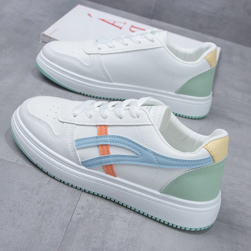 

Women Sneakers Shoes Spring Trend Casual Flats Sneakers Female New Fashion Comfort White Vulcanized Platform Shoes