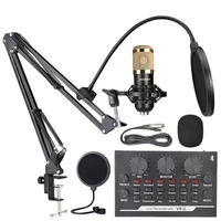 bm800 microphone v8 sound card youtube recording voice chat podcast mk014f