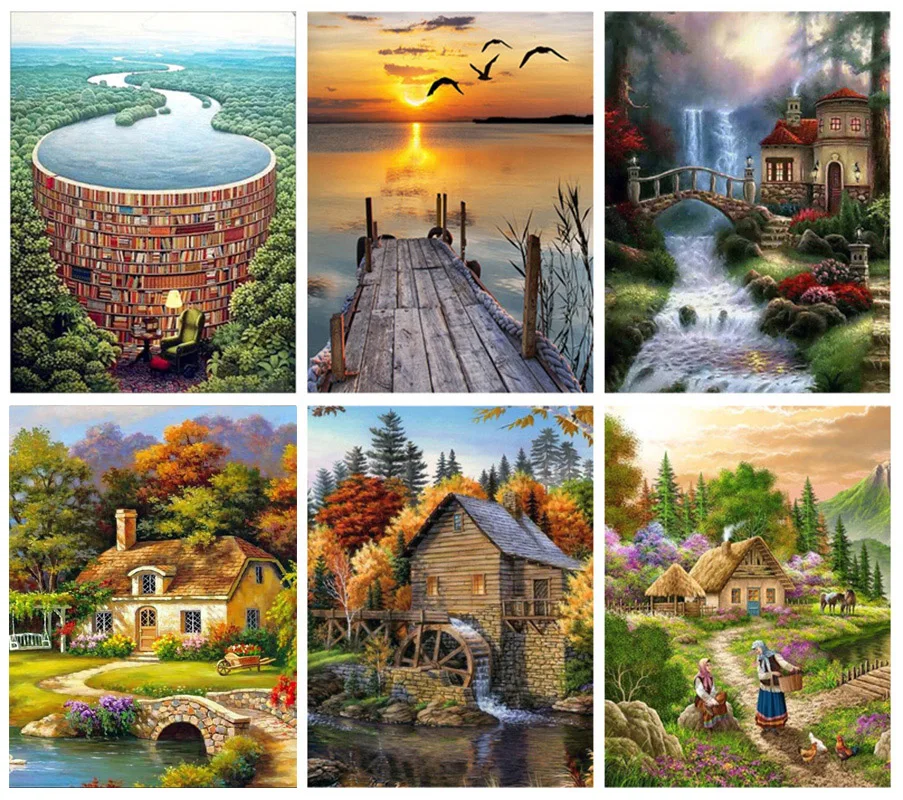 Алмазная 5D картина «сделай сам» с морским побережьем, полная круглая стразы, пейзаж, закат, алмазная вышивка крестиком, мозаика, Настенный декор