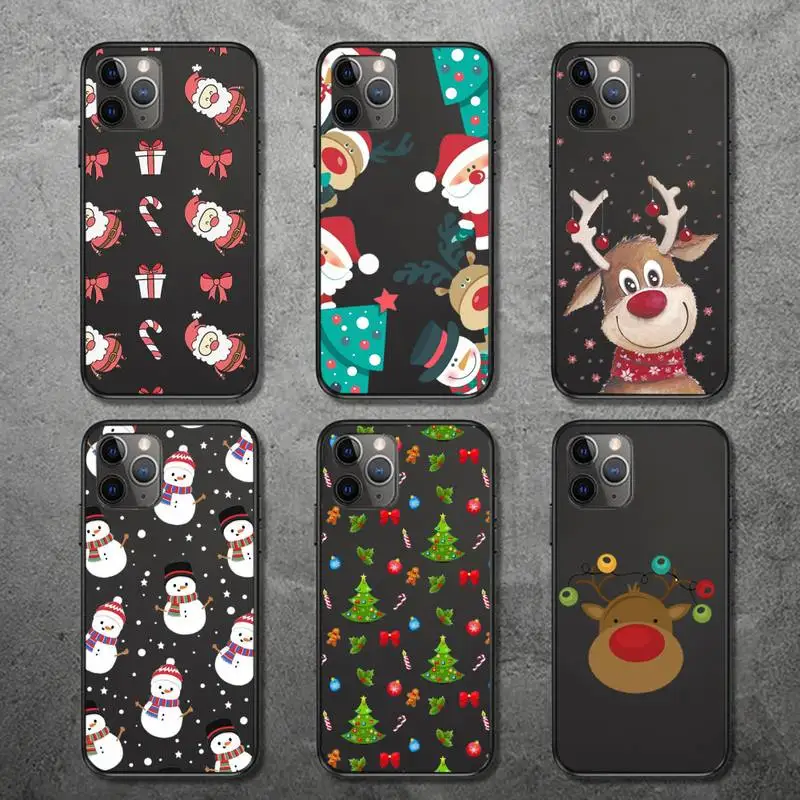 

Merry Christmas new year Phone Case for iPhone 13 12 11 mini pro XS MAX 8 7 6 6S Plus X 5S SE 2020 XR