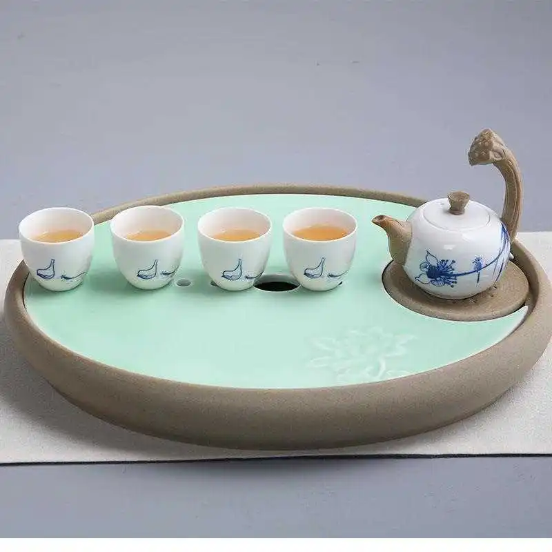 Juego De Te Chino Dienblad Puer Table Bandeja Para Servir Vassoio Da Portata Chinese Gongfu Holder Serving Tea Tray | Дом и сад