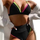 Комплект бикини iTranyee, женский купальник, лето 2021, y2k, купальный костюм в полоску с высокой талией, Бразильское бикини, пляжная одежда