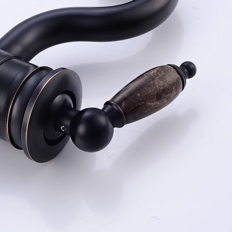 Роскошный смеситель для ванной комнаты в европейском стиле черный раковины