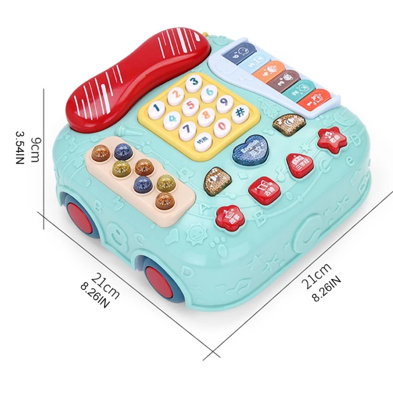 

Birthday Gift Baby Phone Toy Voice Mobile Car Telephone for Baby Toy with Light & Music Functions Early Educational Toy