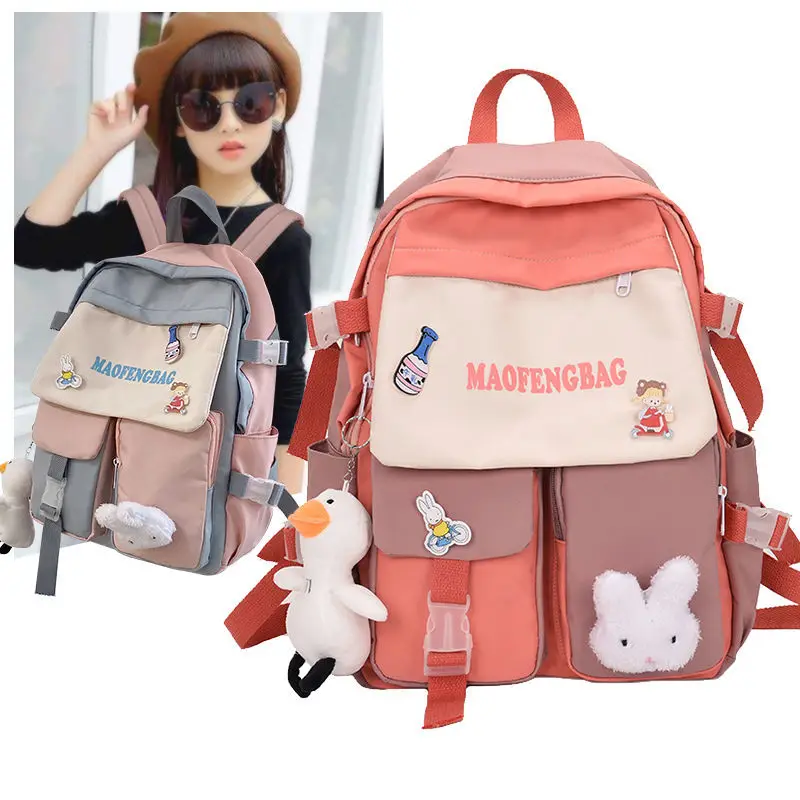 Нейлоновые милые школьные ранцы для девочек, детский школьный ранец в стиле пэчворк, Детские Мультяшные рюкзаки, сумка для книг, рюкзак