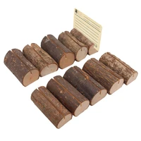10pcs natural wooden photo clip name place cards holder folder rustic desktop decoration stand for party wedding