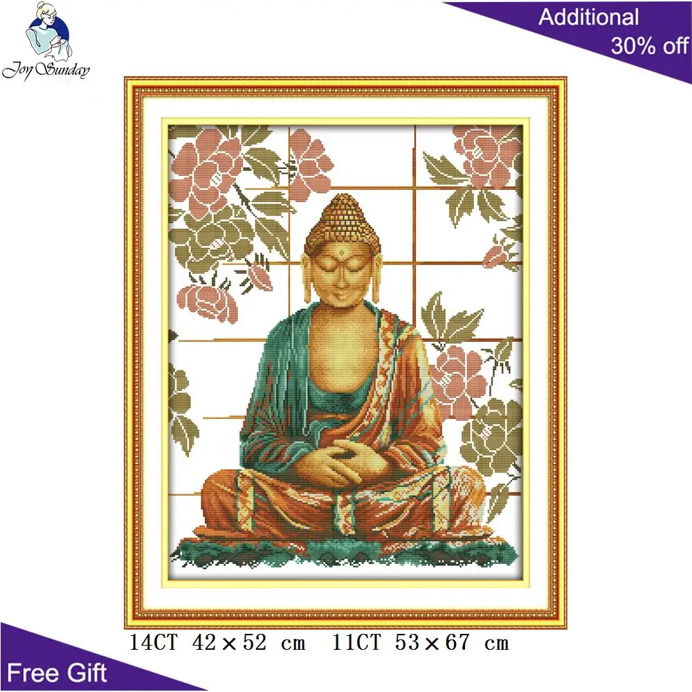 Набор для вышивки крестиком Joy Sunday Sakyamuni R688 R752 R919(9) 14CT 11CT|joy sunday|cross stitch kitscounted cross kits |