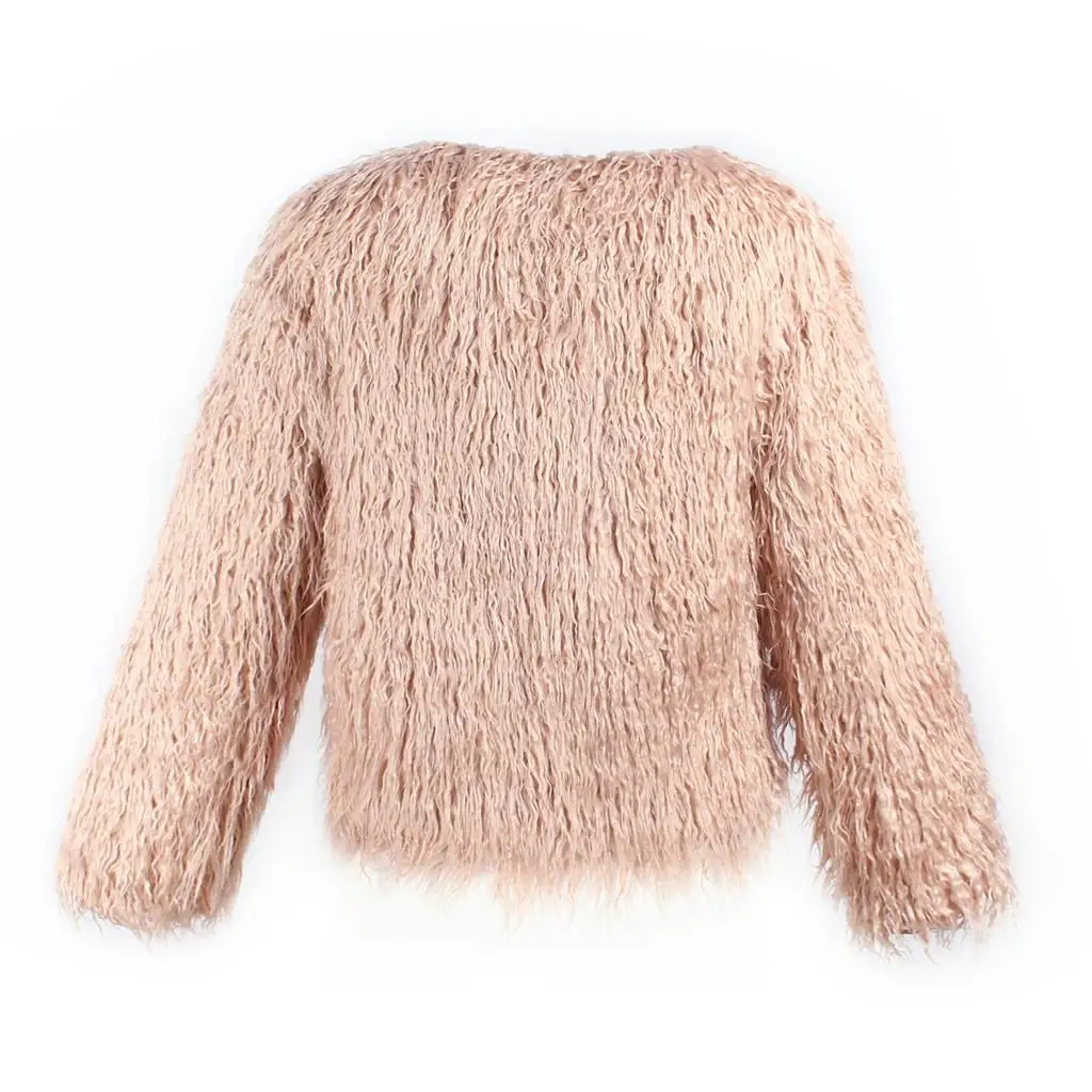 HEFLASHOR меховое пальто для женщин пушистая теплая верхняя одежда с длинным рукавом