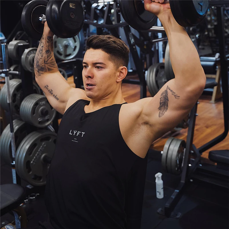 

Gym Tank Top Men Fitness Clothing Mens Bodybuilding Tank Tops Summer Gyms Clothes for Male Sleeveless Vest Shirts Plus Size