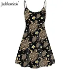 Женское пляжное платье с принтом, открытой спиной и без рукавов