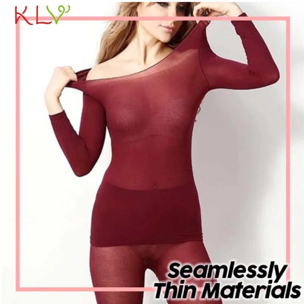 Термобелье для женщин сексуальные теплые кальсоны бесшовный эластичный Топ и