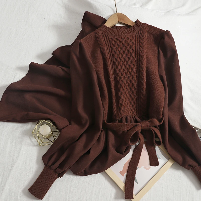 Женское трикотажное платье с круглым вырезом однотонное винтажное вельветовое