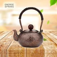 energe spring 300500 ml handmade small copper pot vintage red copper teapot handle hammer point small bubble pot copper tea set