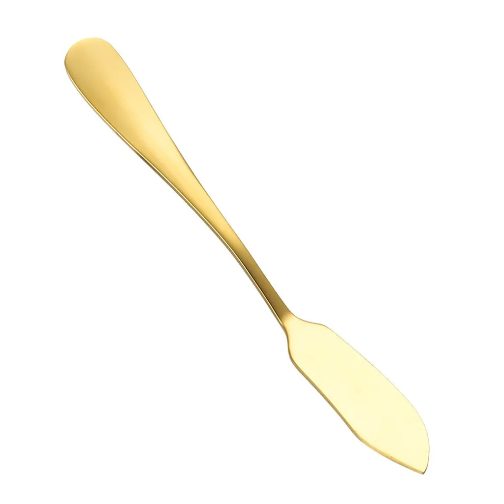 Gold Stainless Steel Better Butter Knife Spreader Easy Spread Cold Hard Butter Cheese Jams Knifes Western Cutlery Breakfast Tool A40 - Цвет: Gold