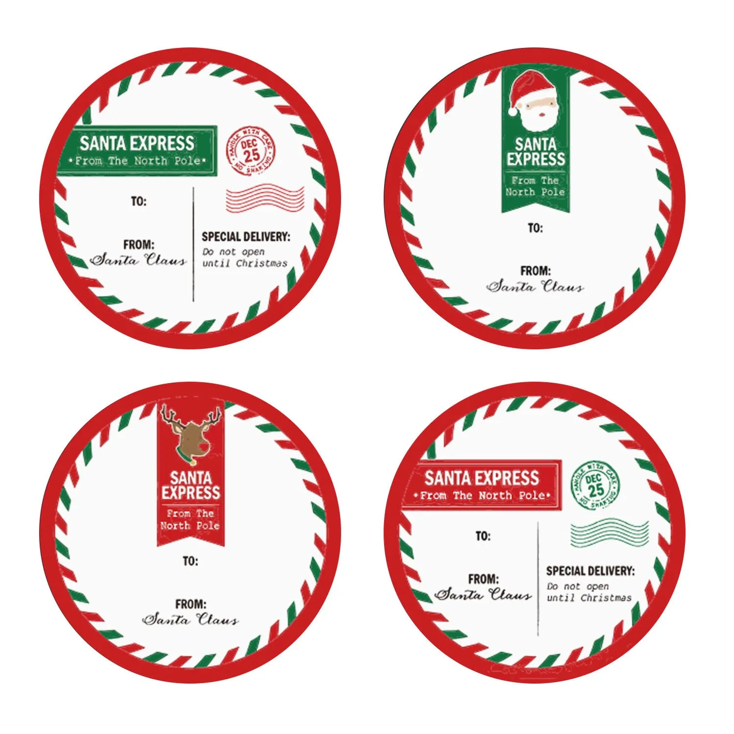 

500pcs Christmas Gift Stickers Roll Sealing Thank You Love Design Diary Scrapbooking Stickers Party Decorations Labels For Kids