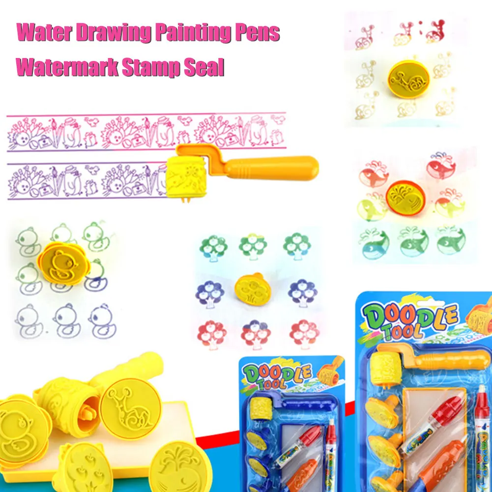Высокое качество Аква Вода Каракули ручки штамп и роликовые трафареты