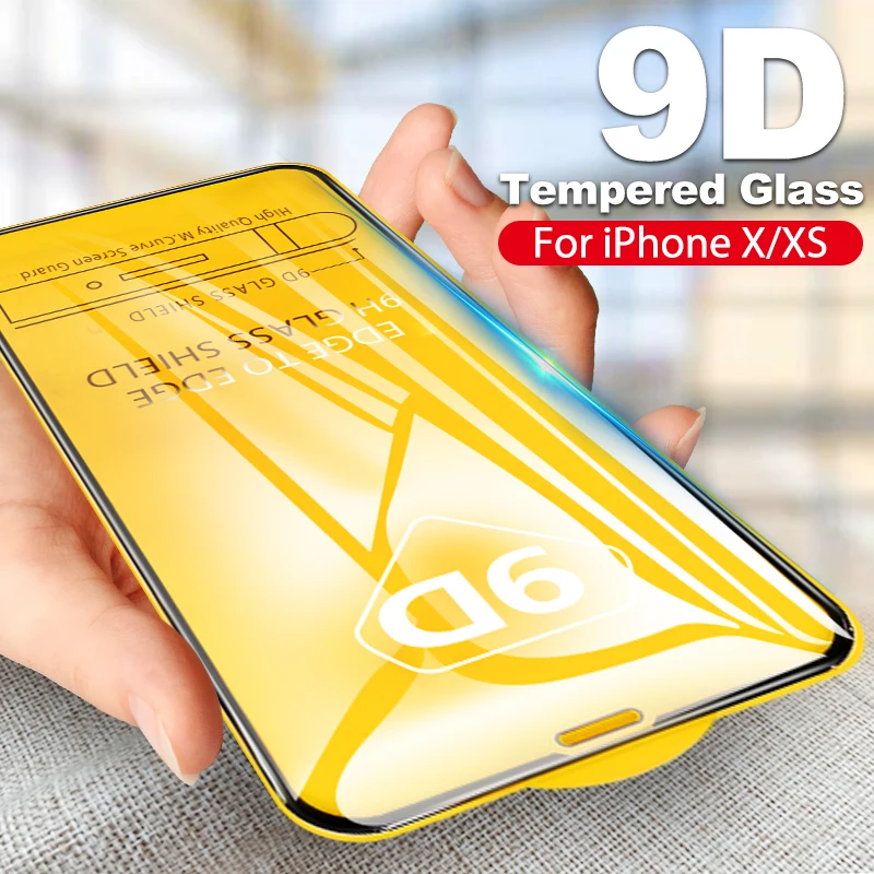 Изогнутое защитное стекло 9D с полным клеем для iPhone 11 Pro Max X XS XR закаленное 6 6S 8 7 Plus |