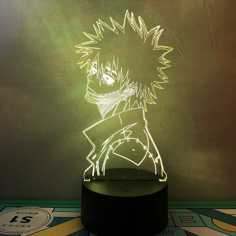 Акриловый СВЕТОДИОДНЫЙ 3d светильник в стиле аниме Моя геройская Академия Dabi