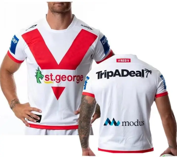 

Спортивная футболка для регби с изображением драконов St George Illawarra 2021