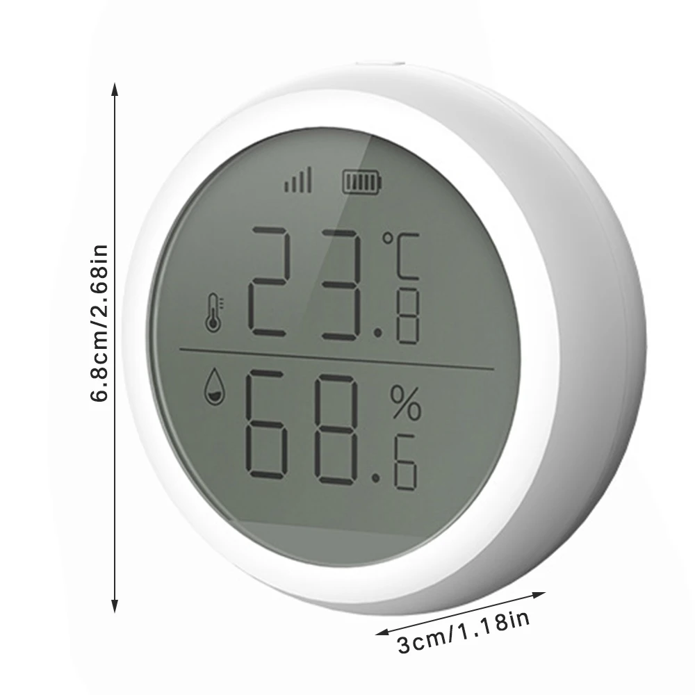

Newest Temperature And Humidity Sensor With LCD Screen Display Working With TuYa ZigBee Hub Battery Powered Smart Life