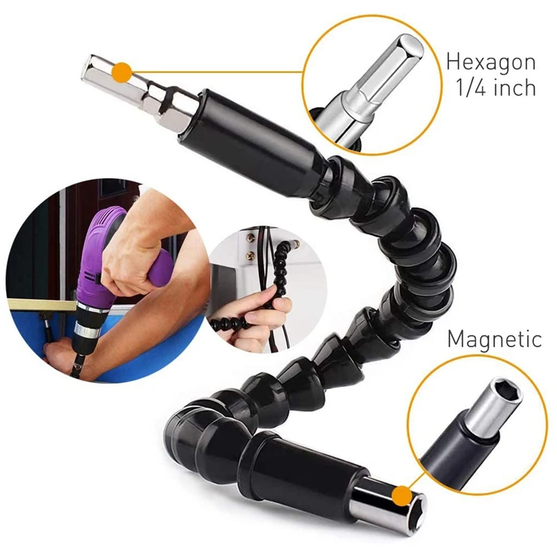 

Impact Driver Sockets Adapter Extension Drill Bit Set: 3Pcs Drill Nut,1/4inch Drill Bit Extension,Adapter Attachment