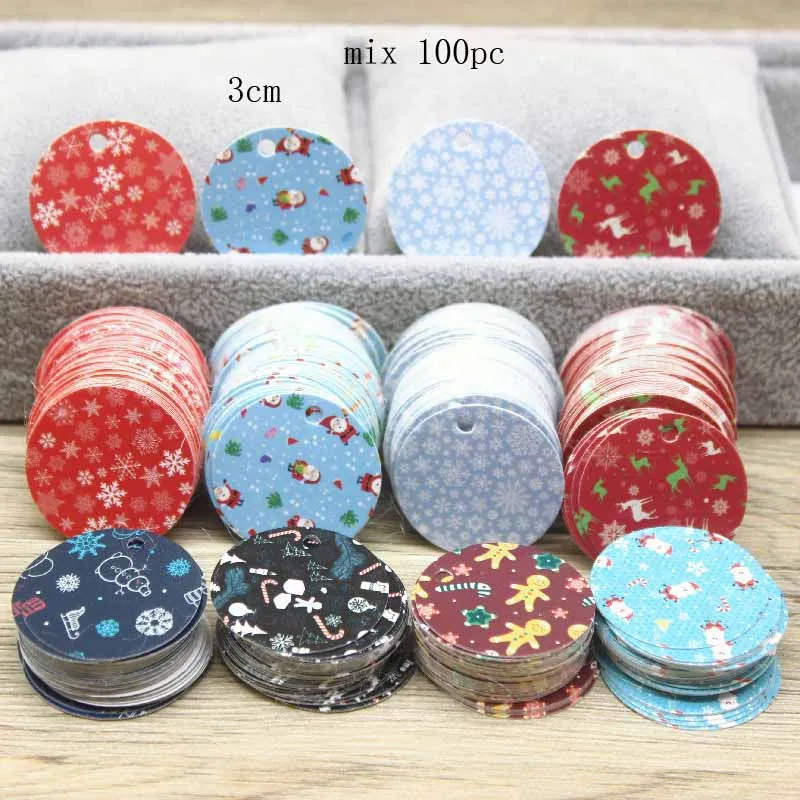 

3cm newest Merry christmas gifts hang tag home party suppiles decoration label tag 8deisgns mixed candy gifts tag jewelry tags