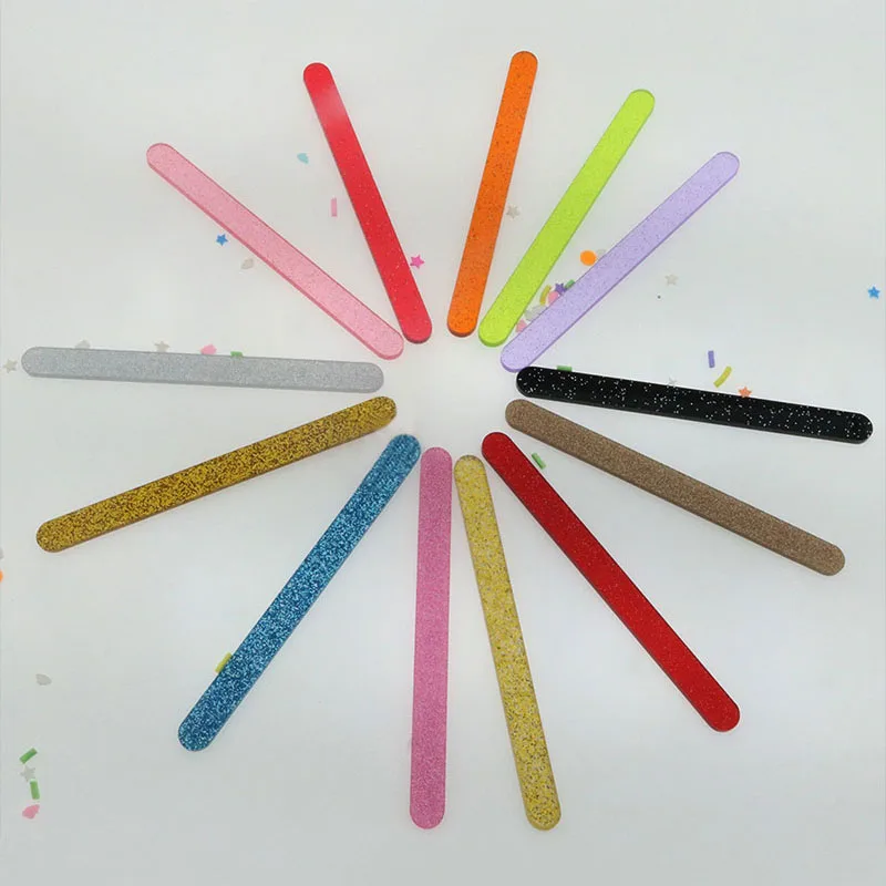 

50pcs Acrylic Ice Cream Sticks Popsicle Stick Multicolor Ice Cream Tools DIY Handmade Making Crafts For Kitchen Mold Accessories