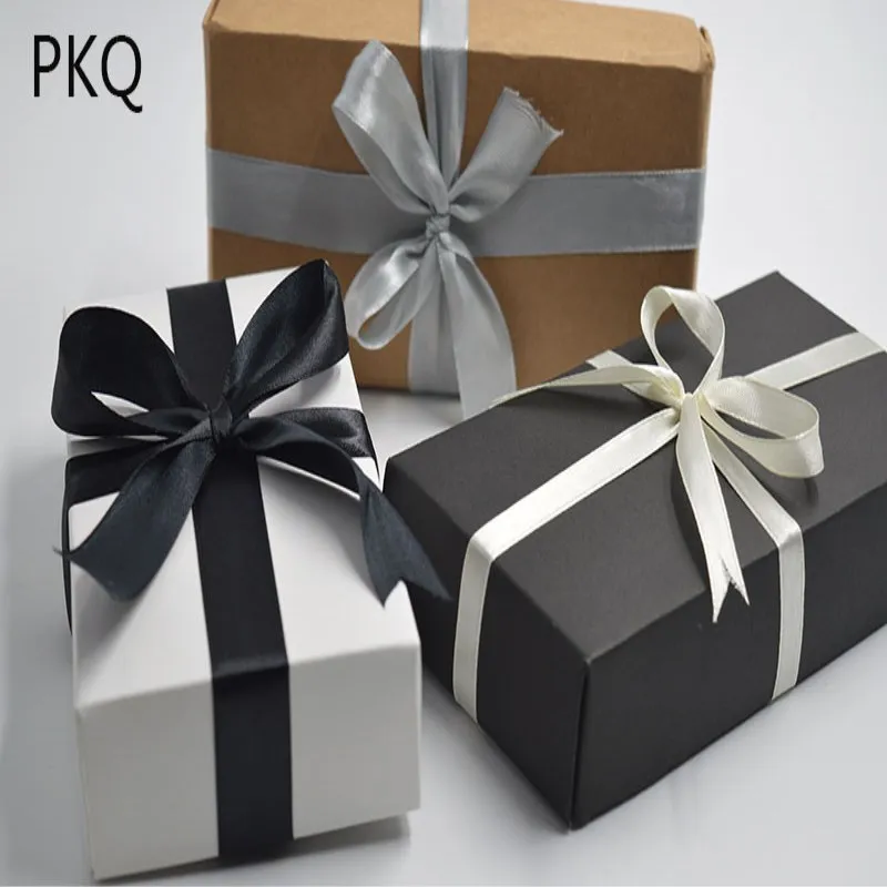 20 шт 5 размер утолщенная картонная бумажная коробка с лентой белая/крафт/черная