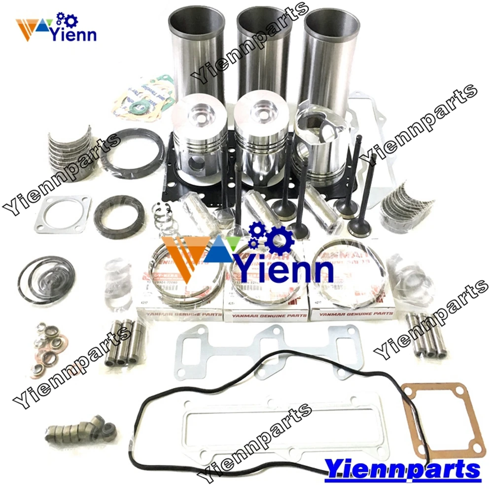 

3TNV84 3TNV84T 3D84E-5 Overhaul Rebuild Kit For Yanmar Engine Komatsu PC30MR-2 Excavator John Deere 3720 3605 3235C Tractor