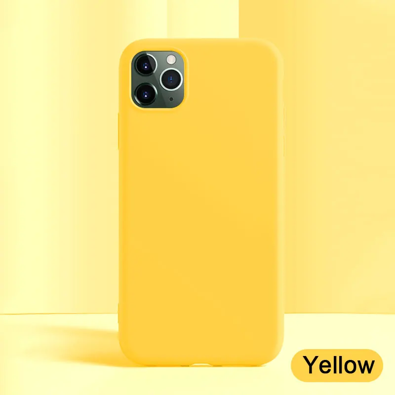 Ультратонкий прозрачный силиконовый чехол для телефона для iphone 11 Pro Max чехол для iphone XR XS Max X 7 8 6 6S Plus мягкая прозрачная задняя крышка из ТПУ - Цвет: Yellow
