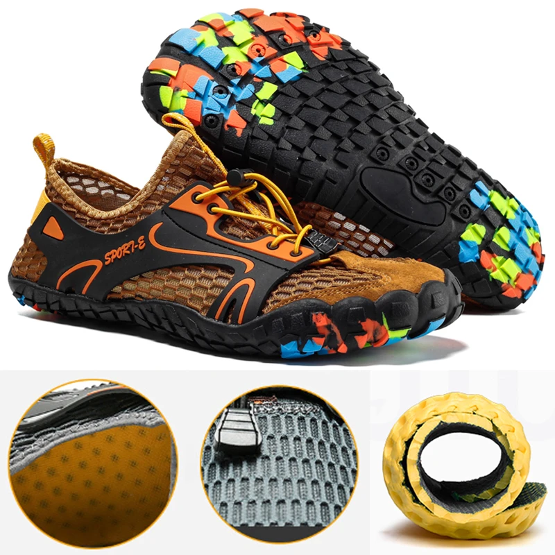 Hiking Shoes Soft Outdoor Sports Water Sneakers Men Quick Dry Barefoot Elastic Shockproof Jogging Sneakers Trekking Waterproof