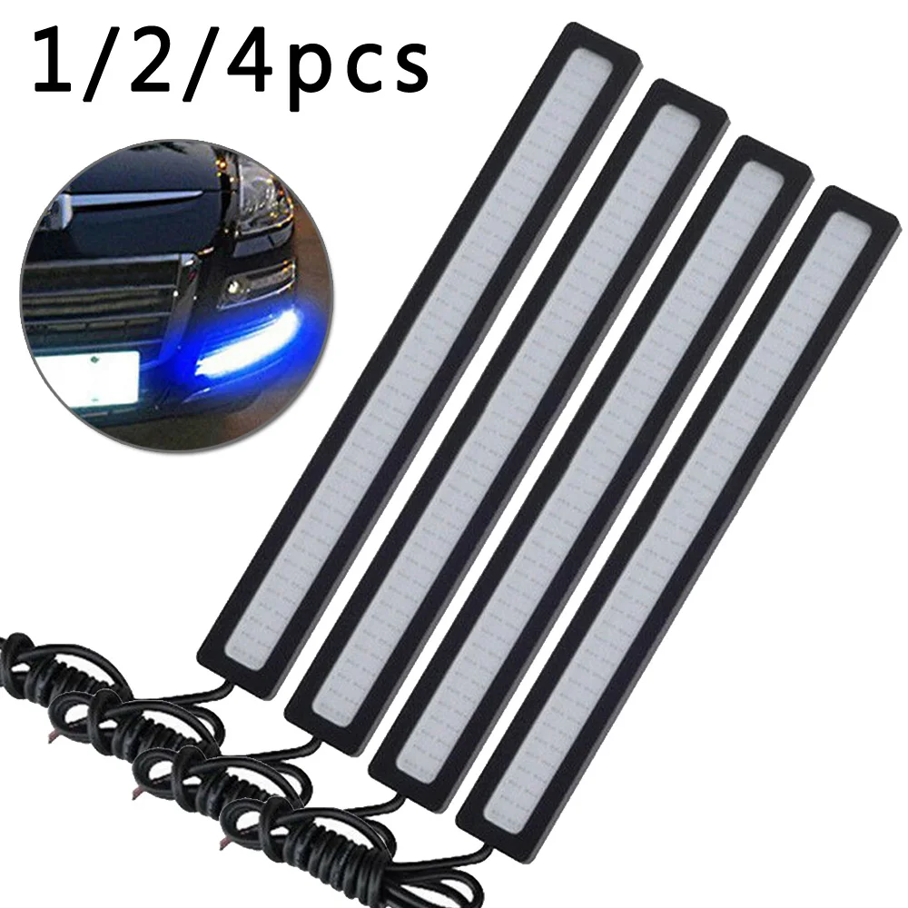 

1pcs/2pcs/4pcs Car COB LED Lights Set Lamp DRL Super Bright Blue Daytime running Brake