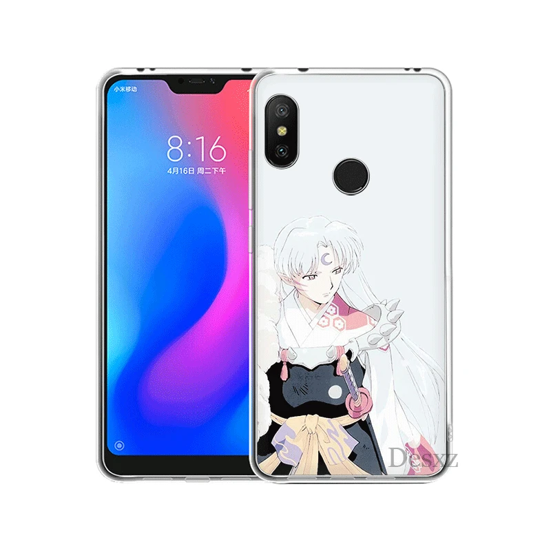 Чехол для Xiaomi Mi 5 мобильного телефона 5S 6 Mix 2S 8 A1 A2 5X 6X Lite F1 9T MAX 3 A3 Pro CC9 CC9E Cover InuYasha |