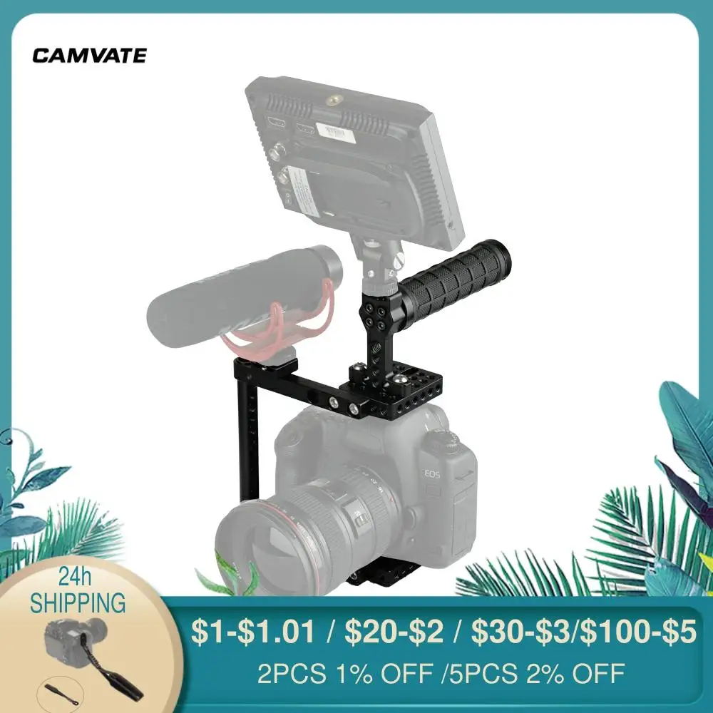 

CAMVATE Camera Cage Rig For Canon 650D,600D,550D,500D,450D,760D,D7000,D7100,D7200,D300S,D610,DF,a58,a7,a7II,A99,GH5/GH4/GH3/GH2