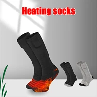 1pair men women battery usb charging thermal leg self heating socks winter cycling electric heated socks foot warmer socking